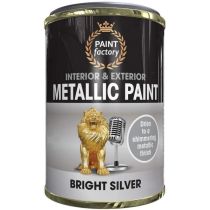 Paint Factory Metallic Paint Interior & Exterior Bright Silver 300ml