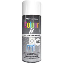 Colour It Quick Drying Primer Spray Paint White 400ml