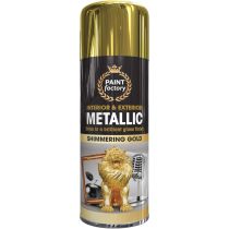 Paint Factory Interior & Exterior Metallic Shimmering Gold Spray 400 ML