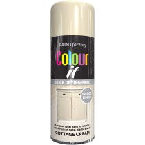 Paint Factory All Purpose cottage Cream Gloss Finish Spray 400ml