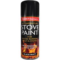 PaintFactory Stove Paint Heat Resistant Matt Black 400ml
