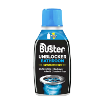 Buster Bathroom Plughole Unblocker Fast Powerful Clear 300ml - Pack of 6
