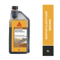 Sika MaxMix Plasticiser Liquid Mortar Improver Brown 1L - Pack of 3