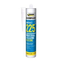Everbuild 225 Glazing Silicone Transparent Industrial Use 295ML