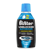 Buster Bathroom Drain Unblocker Clears Sinks Fast & Safe 600ml - Pack of 3