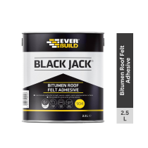 Everbuild Black Jack 904 Bitumen Roof Felt Adhesive Black 2.5 Litre