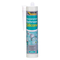 Everbuild Showerproof Bathroom Silicone Sealant White 280ml - Pack of 3
