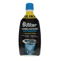 Buster Bathroom Drain Unblocker Clears Blockages Fast 900ml - Pack of 3