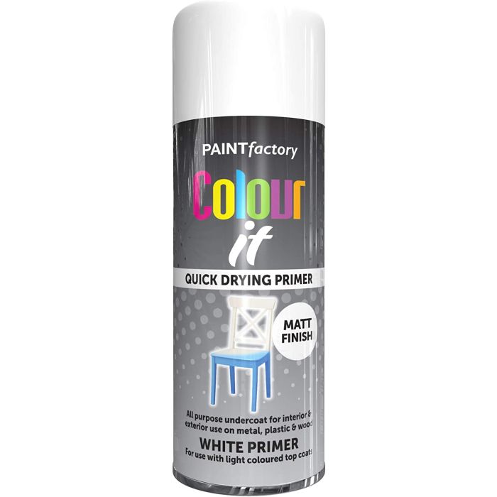 Colour It Quick Drying Primer Spray Paint White 400ml
