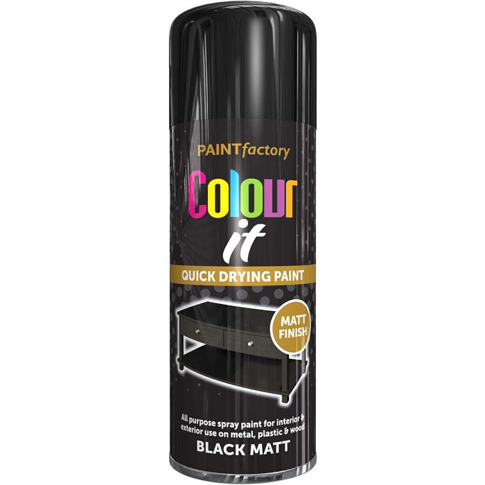 Paint Factory All Purpose Black Matt 400ml