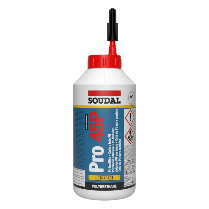 Soudal PRO 45P Waterproof D4 Wood Adhesive Strong Bond 750g
