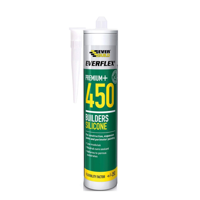 Everbuild Everflex 450 Premium+ Builders Silicone Sealant Black 300ml