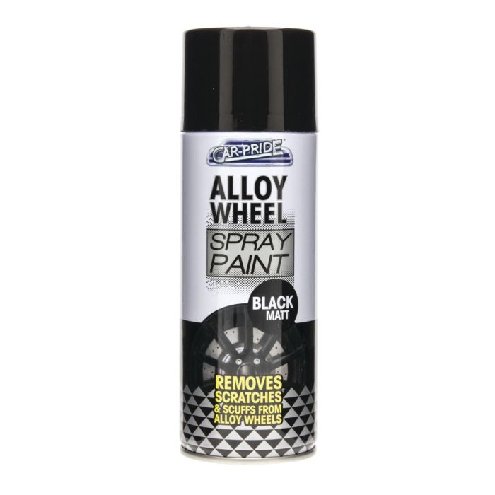 Car Pride High-Grade Car Alloy Wheel Matt Black Aerosol Spray Paint 400ml